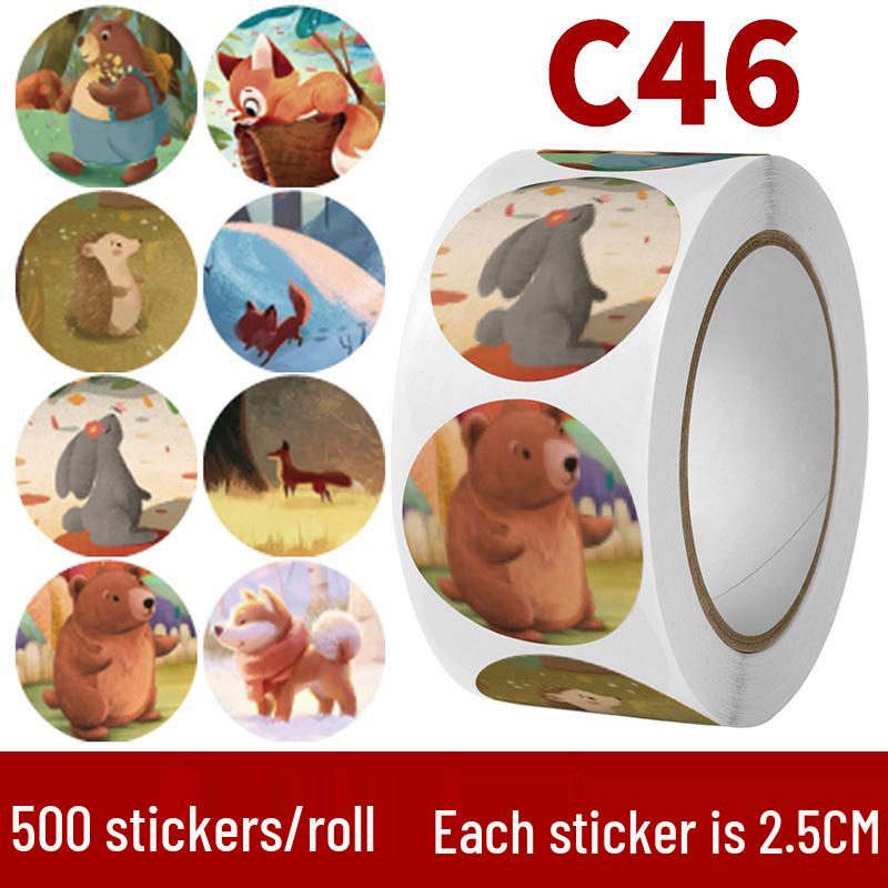 Новый стиль милые наклейки с животными для детей – Наградные наклейки «Спасибо, учитель»