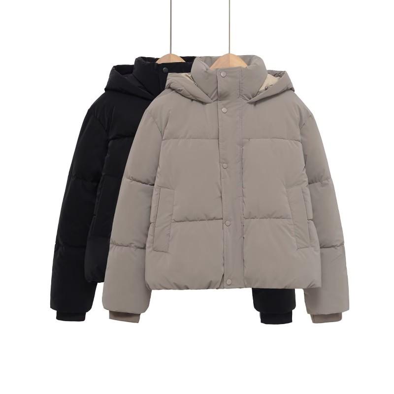 TAOPZA Womens Hooded Short Puffer Jacket Casual Cotton Winter Coat 2025