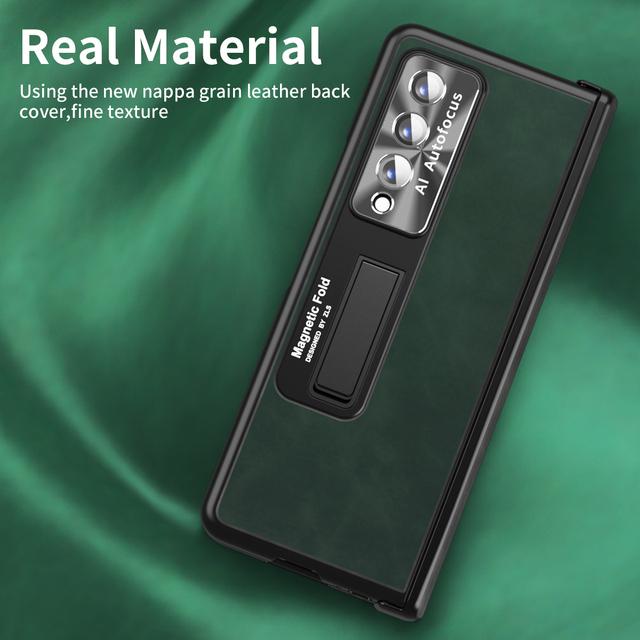Кожаный защитный чехол с подставкой для всего тела для Samsung Galaxy Z Fold4 5g Fold 4 Fold3 Fold 3 Zfold4 противоударный стеклянный пленочный чехол
