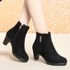 Spring and Autumn Single Boots Women's New Women's Boots High Heel Boots Thick Heel Small Short Boots Women's Autumn and Winter Fleece Martin Boots