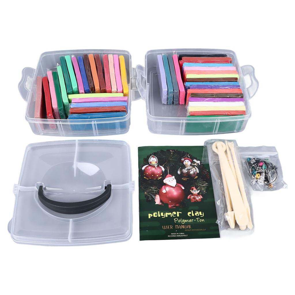 Набор полимерной глины 42 цвета 5 инструментов-шпателей Развивающая детская игрушка Набор для лепки для детей от 3 лет