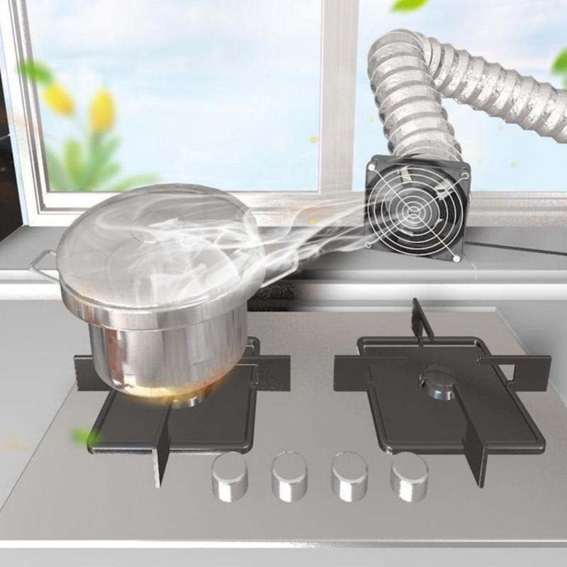 Регулируемый по скорости 12см вентилятор для вытяжки воздуха 3000 об/мин DC12V с защитной сеткой и контроллером для использования на кухне и в теплице