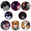 32/44/58mm Fashion Accessories Broochs Anime Death Note Cosplay Badges Round Cartoon Figure L·Lawliet Killer Yagami Pins for Backpacks Gift