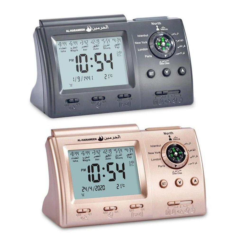 Multi-purpose Automatic Digital Clock Easy Setting Tabletop Muslim Clock Muslim Table Clock London