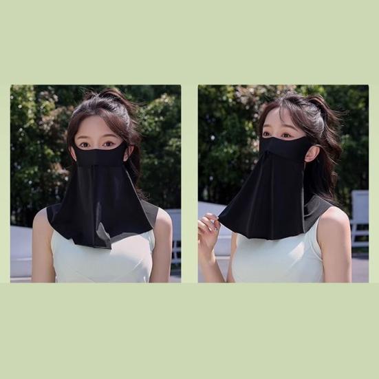 Защита лица с эластичным ремешком Сверхширокое покрытие Двухслойная структура Защита от УФ-излучения UPF 50+ Защита лица для велоспорта