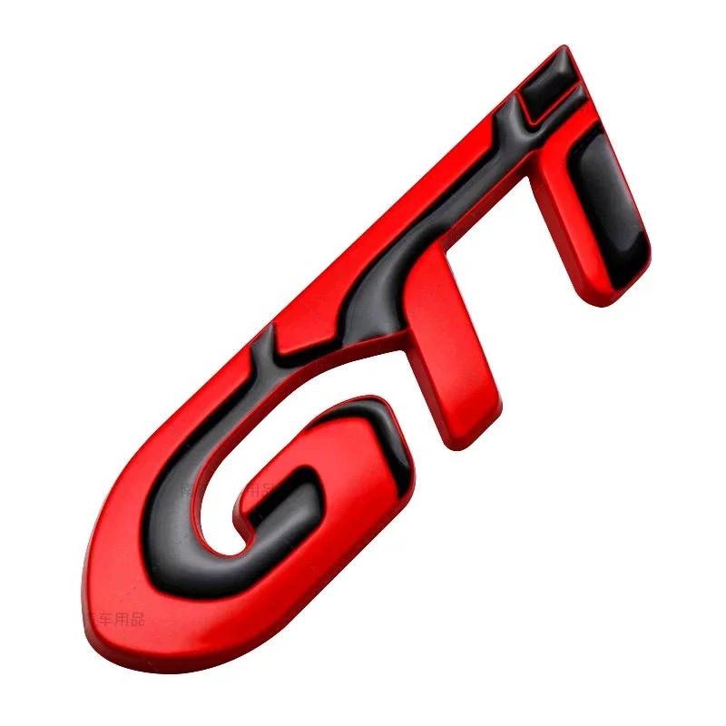 BRZ1 For VOLKSWAGEN VW GTI Car Body Metal Emblem Auto Rear Trunk Badge For Peugeot GTI GT GTline RCZ 307 207 407 607 4008 206 107 308 im2
