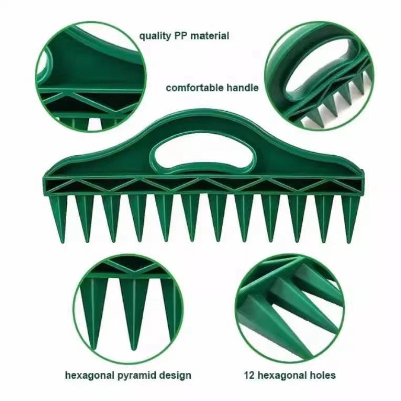 1-3PCS Seeds Spreader Seed-in Gardening Manual 12-Hole Soil Digger Portable Seeds Spacer Soil Puncher for Planting Seeds Soil Loosening