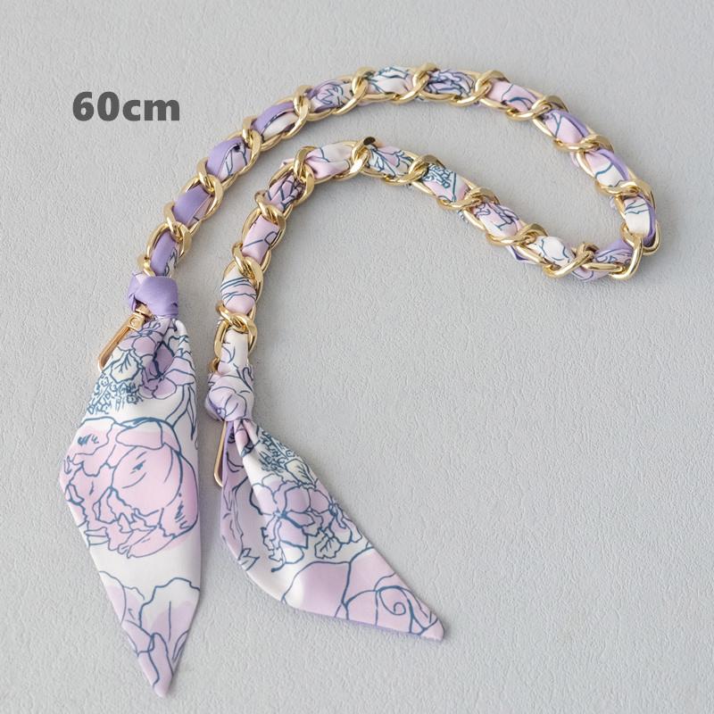 Новый модный бренд женские сумки аксессуары цепи съемные цветочные золотые серебряные металлические шелковые ремешки женские DIY цепи ручки для сумок