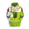Худи Kawasaki Claw Collab 2025 Унисекс Уличная одежда Свитшот с принтом Свободный крой