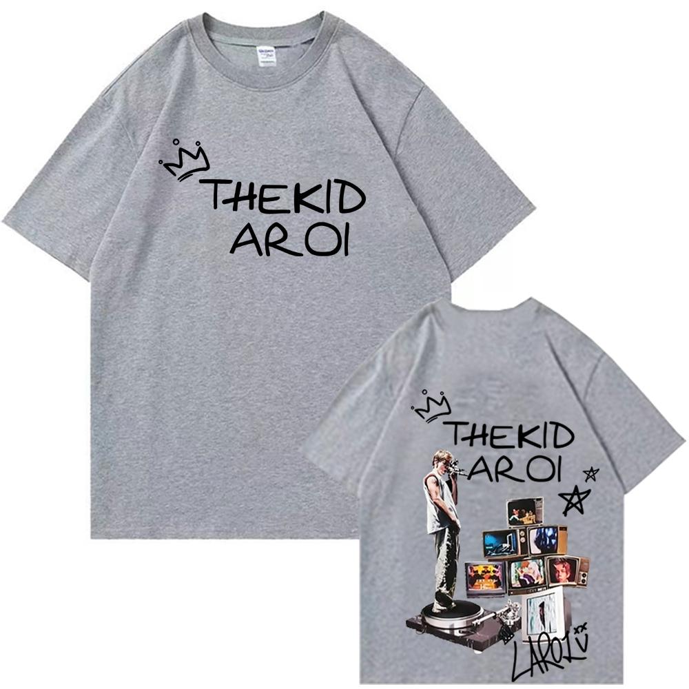 The Kid LAROI Футболка унисекс The First Time Tour 2026 Унисекс Харадзюку Короткий рукав Круглый вырез Повседневная рубашка