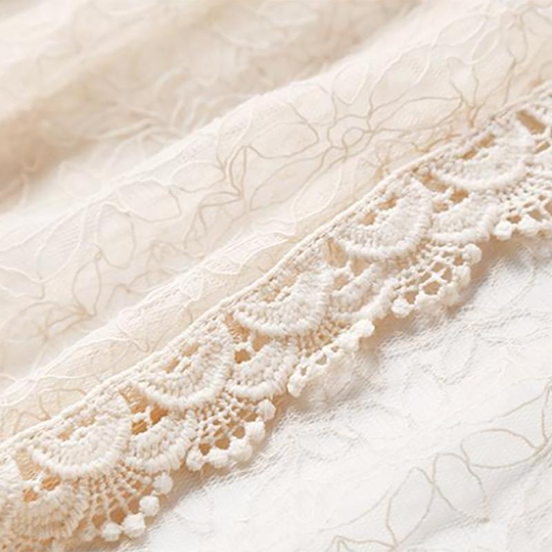 Женская шифоновая накидка большого размера, летний кардиган с длинными рукавами, модная ретро-полая солнцезащитная рубашка, тонкая куртка средней длины, кружевные топы