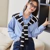 Wraps Stripe Scarf Cloak Fake Collar Wraps Simple Knitted Shawl  Blouse
