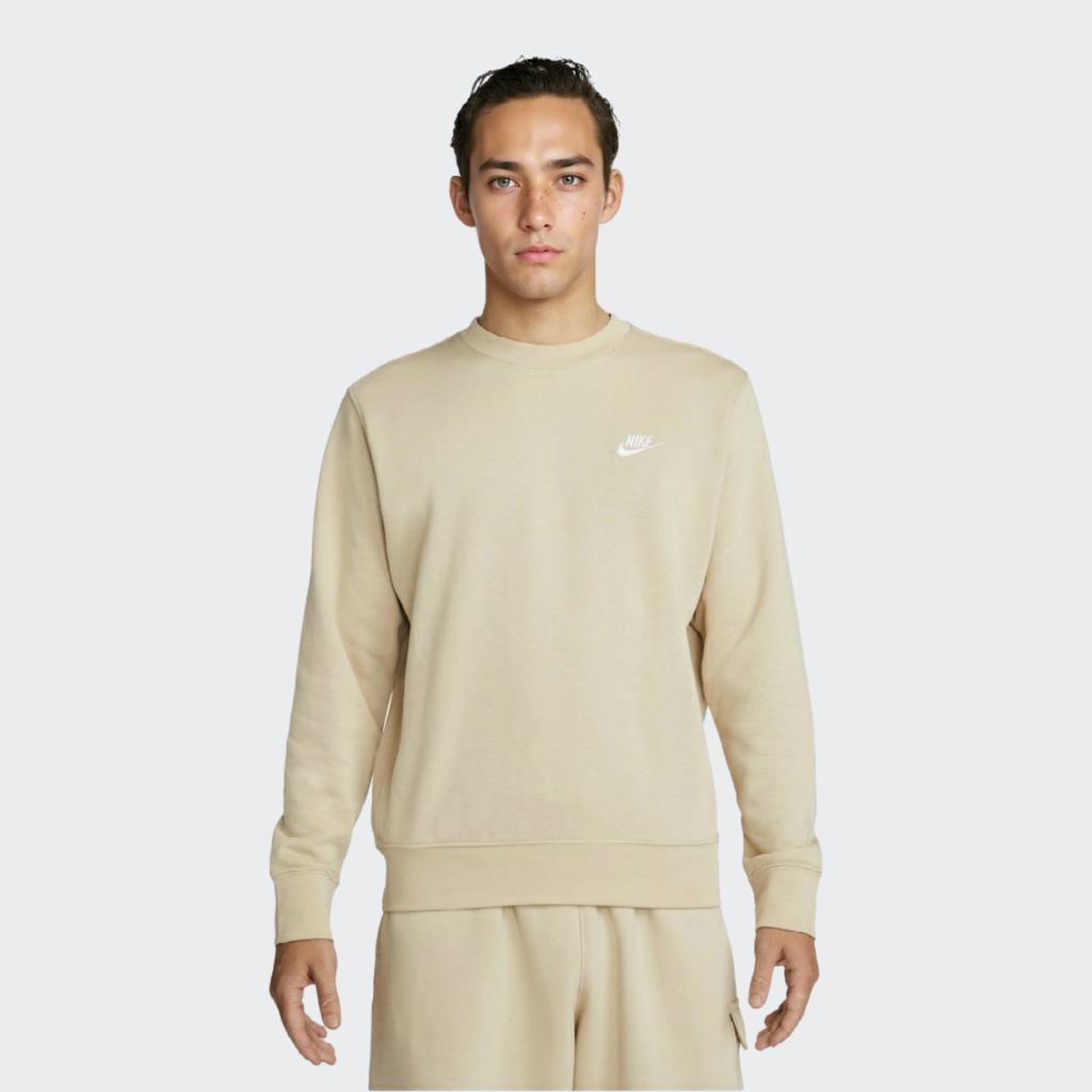 Nike Толстовка Nsw Club Crew Ft Мужские топы цвета хаки BV2667-206