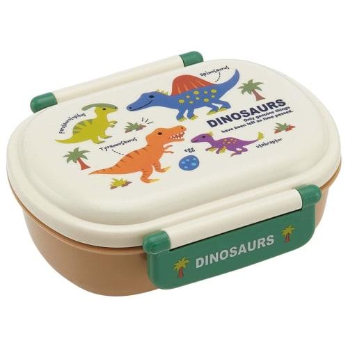 Skater Children's Lunch Box, 360ml Capacity, Fluffy Lid, Made In Japan, Single Tier, Dishwasher and Microwave Safe, Dinosaur Picture Book, Dinosaur De