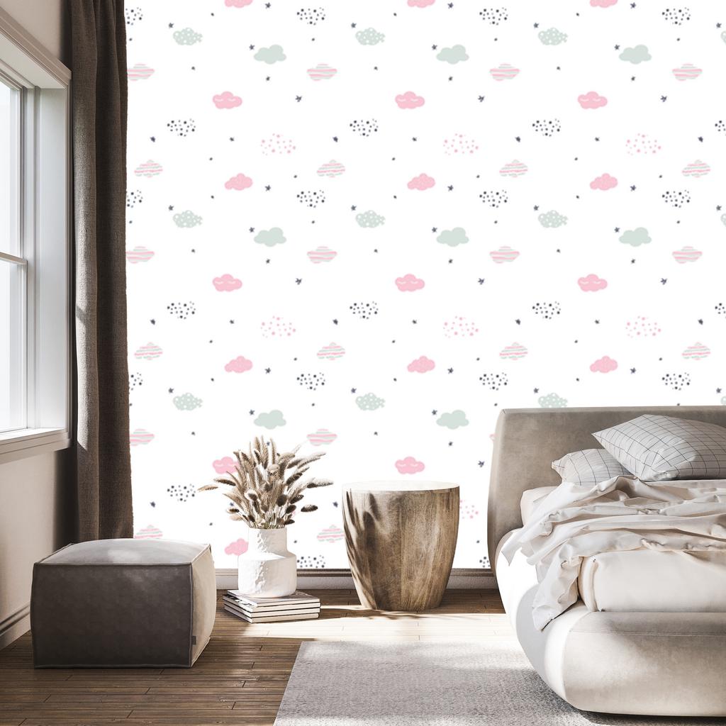 Stars and Clouds Wallpaper for Living Room and Bedroom 50x1000
