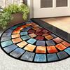 Chic Art Design Non-Slip Door Mat - Thick, Soft Polyester Carpet for Home Decor, Ideal for Porches & Living Rooms