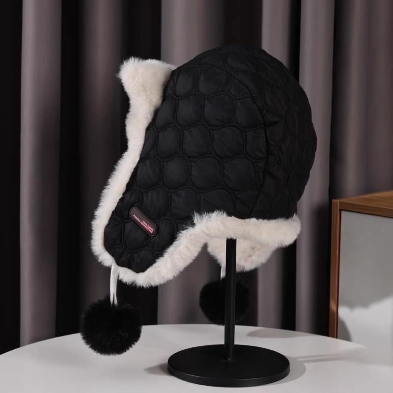 Women's Winter Plush Fox Ear Hat – Thick, Lined, Warm, Versatile, and Protective Lei Feng Style