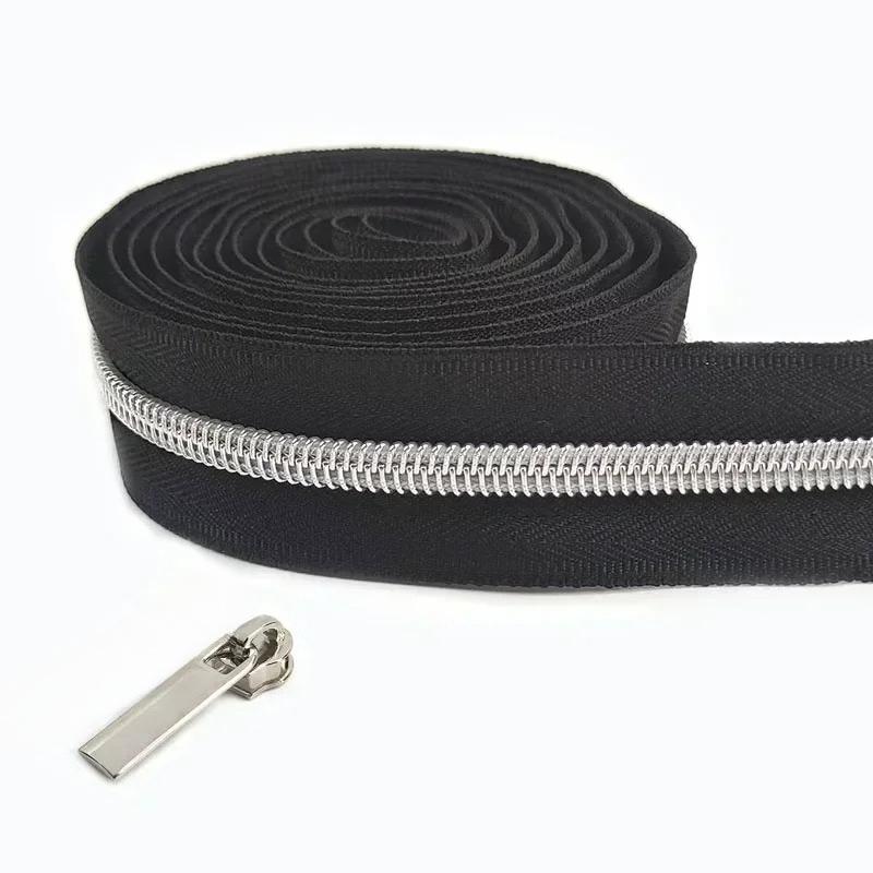1/2/3/4/5 метров 5# нейлоновые молниевые ленты со слайдерами спиральные молнии сумка кошелек карман пуллеры для молний головка набор для ремонта швейные аксессуары