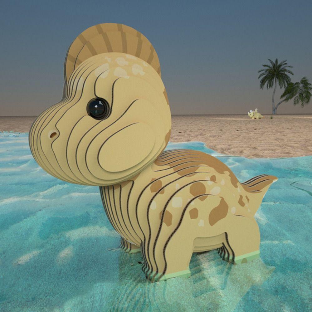 Three-dimensional 3D Cardboard Dinosaur Puzzle Dinosaur Animal Model Toy  Kindergarten