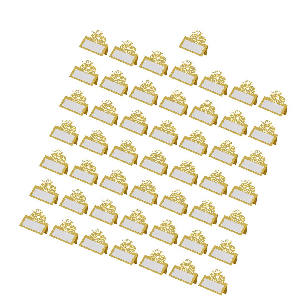 50Piece Elegant Thanksgiving Pumpkin Place Cards Thanksgiving Place Card Set with Elegant Pumpkin Designs for Tabletop
