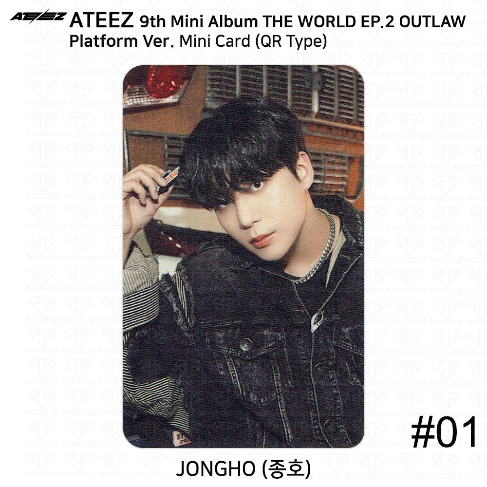 ATEEZ 9-й мини-альбом THE WORLD EP.2 OUTLAW Platform Ver QR Фотокарточка Изображение карты