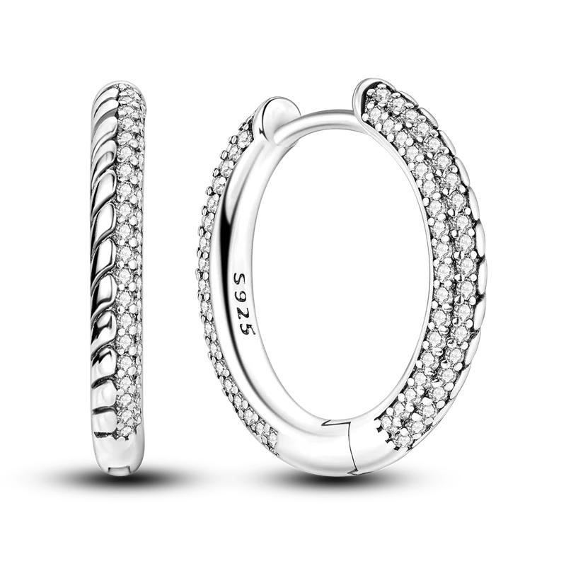 925 Silver Love Feather Moon Star Heart Earrings for Women Girls Charms Hoop Stud Jewelry Gifts