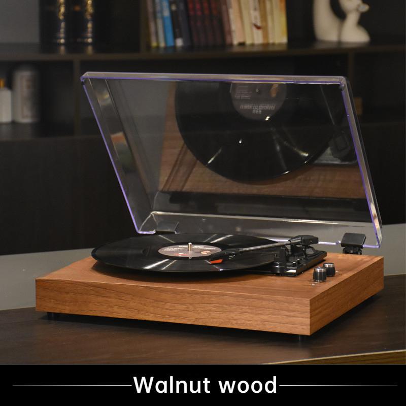 Bluetooth Встроенный Рупорный Динамик Настольный Бытовой Фонограф Деревянный Виниловый Противоскользящий Проигрыватель Пластинок Новый 420*320*105мм