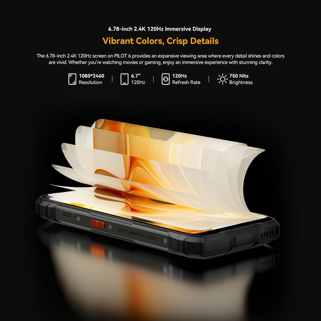 OSCAL PILOT 6 Rugged Mobile Phone with Thermal Imaging 48GB+256GB Android 16 10000mAh Smartphone