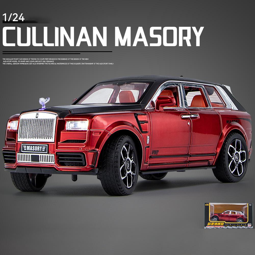 1/24 масштаб Rolls Royce Cullinan, литая под давлением модель автомобиля, игрушечная машина с откатным механизмом, звуком и светом для детей, коллекция подарков для мальчиков и девочек