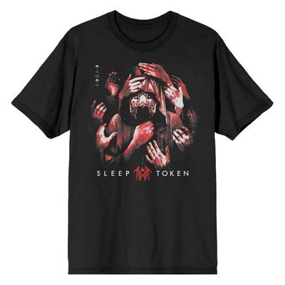 Sleep Token Футболка Хватающие Руки Рок-группа Новая Черная Официальная
