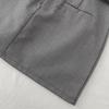Женская юбка А-силуэта серого цвета с высокой талией, весна 2024 г. — стиль колледжа, облегающий крой, защита от воздействия внешней среды