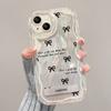 Applicable To Apple 15 Mobile Phone Case IPhone 13 Full Screen Black Bow Bracket 14 Silicone 12 Full Packaging 11 Transparent Soft