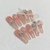 Pure Hand-wearing Nails Gentle Temperament Style Flash K9 Diamond Fake Nail Art Patch Finished Product