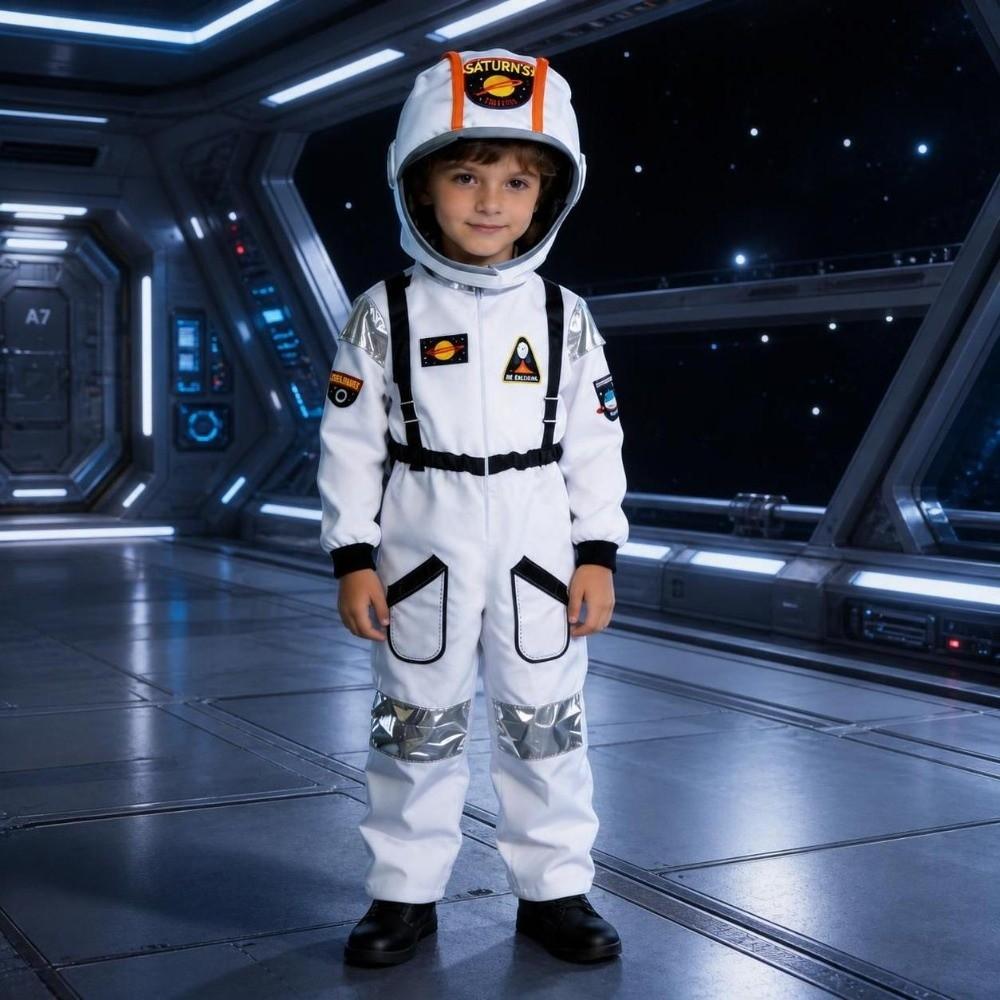 Role Play Child Astronaut Jumpsuit Costume Space Theme Halloween Costume Role Play