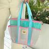 Nylon Swimming Bag Dry Wet Mesh Handbag Soild Color Mesh Beach Bag  Shower