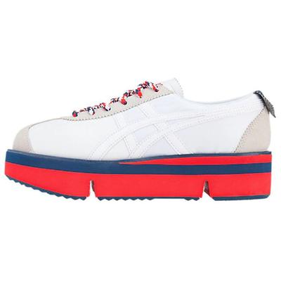 Pokkuri Кроссовки Pf Ткань Прочные Увеличенная Высота Низкий Верх Обувь для Скейтборда Женские Кроссовки Белый Красный 1182A127-101