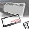 Universal Alloy License Plate Frame Black Carbon Bracket American Auto Accessory Fiber Number Plate TAG Cover for Front Rear