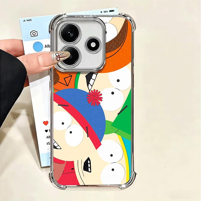 Мультяшный S-South P-Parkes Мягкий чехол для телефона для Xiaomi Poco X7 X8 Pro Max X6 X5 X3 F8 Ultra F7 M8 M7 M5S Redmi 15C 15A 15 14C 13C 1