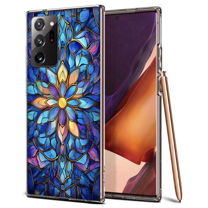 Цветочный витражный эффект Так Красивый Чехол для Телефона для Samsung A55 A35 A25 A15 A07 A05S A16 A17 A26 A36 A37 A56 A57 Galaxy Note
