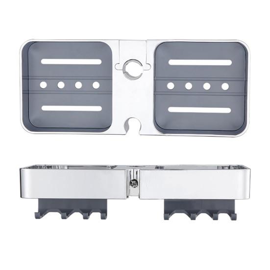 Полка для ванной комнаты, душевая кабина с 8 крючками, прочная, несущая, простая в установке, настенная полка для хранения, держатель для душевой лейки