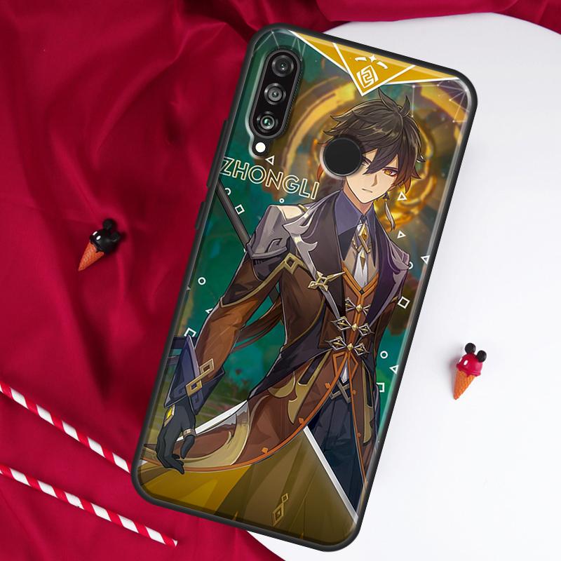 Zhongli Genshin Impact For Huawei Nova 9 SE 10 5T Y90 Y70 Y60 Y61 Y91 Y72 12i 12s 11i P60 Pro P20 P30 P40 Lite Case