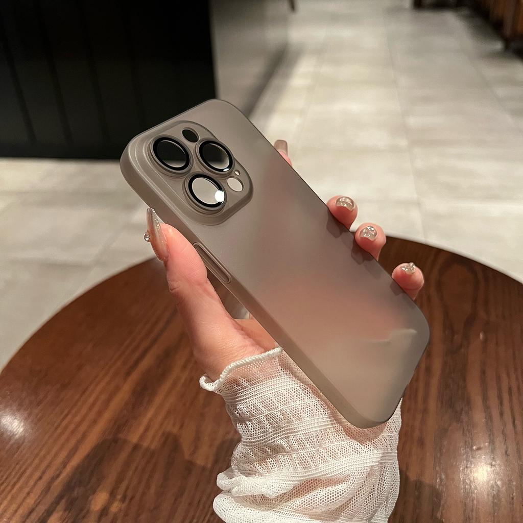 Applicable To Apple 16 Ultra-thin Frosted Phone Case IPhone 15 Simple 14 Comes with Lens Film 13Promax