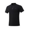 Li Ning Glory Series Sports Fashion Versatile Casual Breathable Letter Short Sleeve Polo Shirt Men Polo Shirts Black APLV673-2