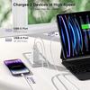 Многопортовое PD-зарядное устройство с 3 портами USB Type-C, адаптер быстрой зарядки, компактное дорожное зарядное устройство для iPhone, безопасная защита