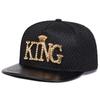 Unisex Letter Crown Metal Label Decoration Hip Hop Caps Flat Top Baseball Cap Casual Snapback Hat Outdoor Sports Hats for Women