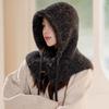Scarf One-piece Hat Women's Autumn and Winter New Balaclava Wool Hat Warm Scarf Integrated Knitted Hat