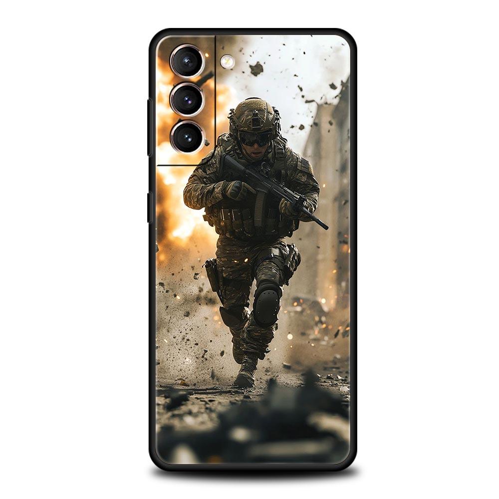 Военный Армейский Спецназ Чехол для Телефона Для Samsung Galaxy S26 Ultra S25 Plus S24 FE S23 S22 5G S21 S20 Чехол Черный Мягкий
