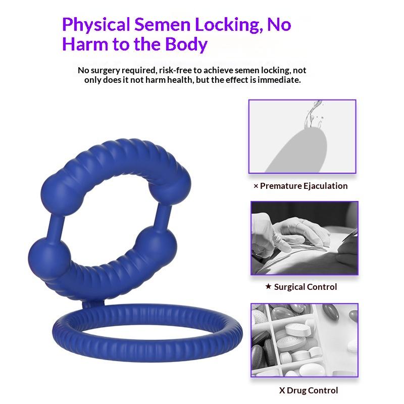 Silicone Cock Ring Double Ring for Men Ultra Soft Flexible Stretchy Penis Enhancer for Couples Bedroom Fun