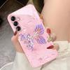 Чехол-бабочка в форме цветка для Samsung Galaxy A14 4G 20 30 52 20S 21S 22 A32 33 34 42 50 51 53 54 70 71 72 73 5G Стеклянный чехол для телефона