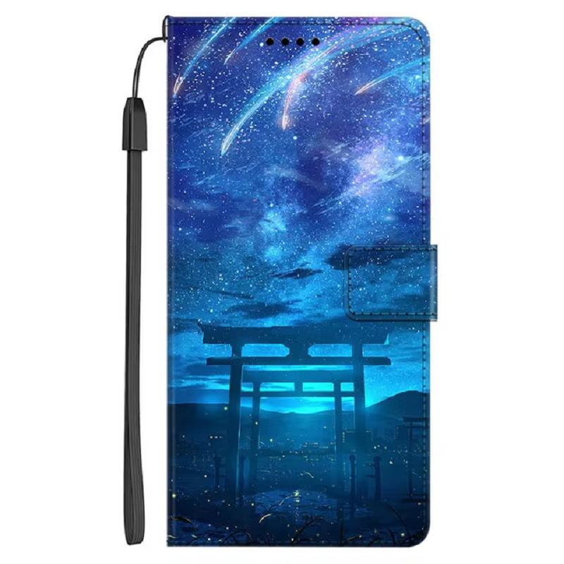 Кожаный чехол-кошелек с рисунком цветка и волка/собаки для Honor X5C Plus, X5C, Magic8 Pro 5G